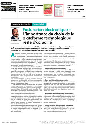 Facturation électronique : l’importance du choix de la plateforme technologique