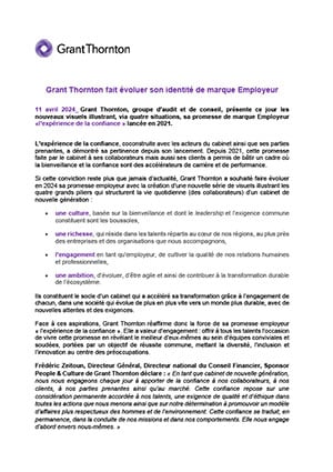 Grant Thornton fait évoluer son identité de marque Employeur