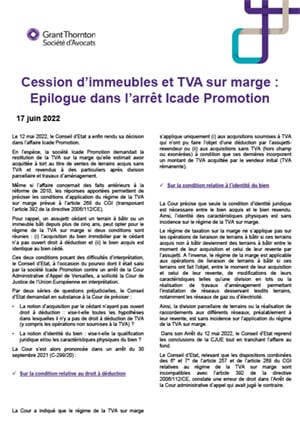 Cession d’immeubles et TVA sur marge