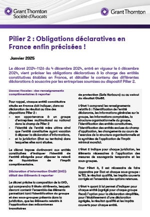 Pilier 2 : Obligations déclaratives en France enfin précisées !