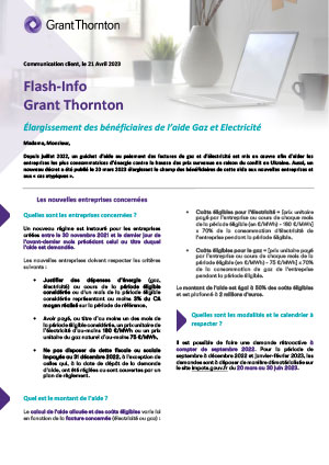 Aides Gaz et Electricité : élargissement des bénéficiaires