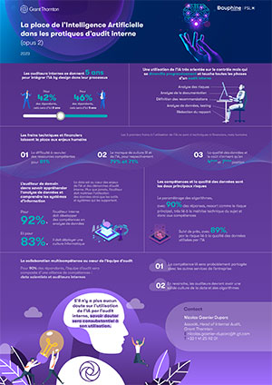 Infographie : Intelligence Artificielle et pratiques en audit interne